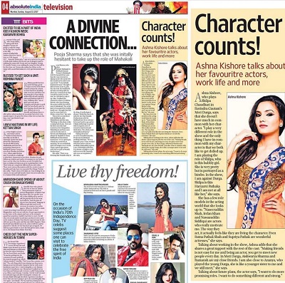 Ashna Kishore featured in news paper
