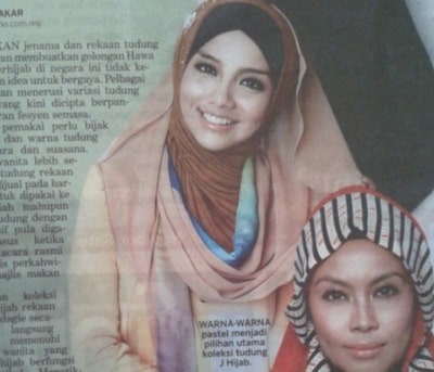 Mira Filzah was featured in the local newspaper KOSMOS
